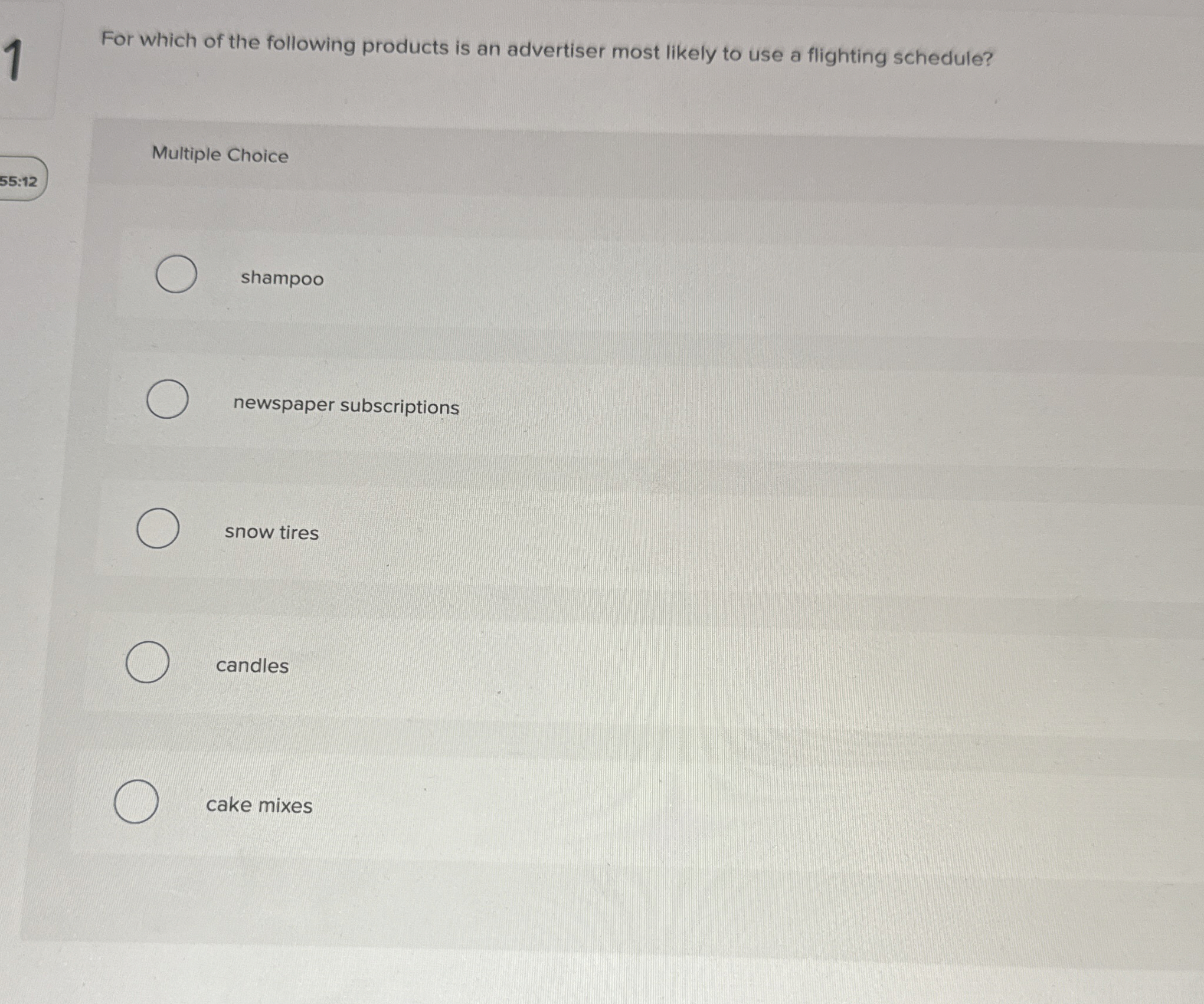 For which of the following products is an