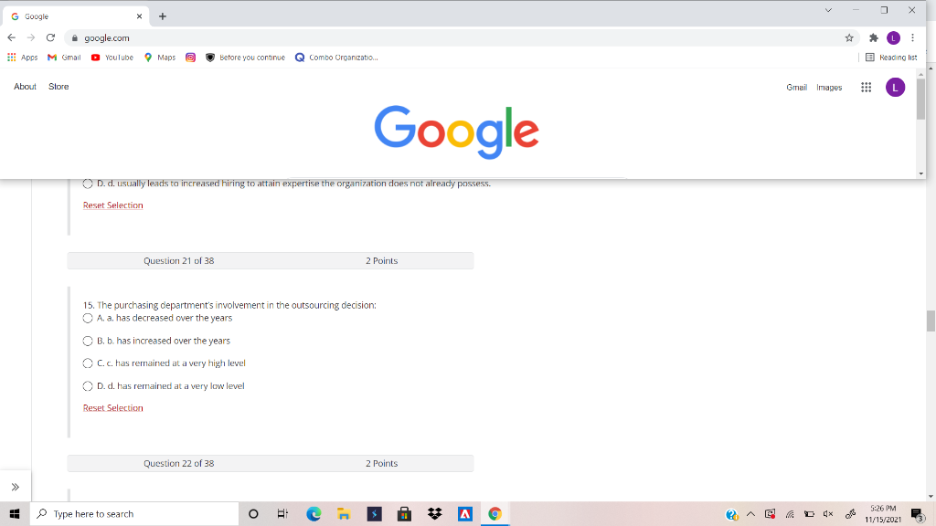 X G Google google.com Apps M Gmail YouTube Maps