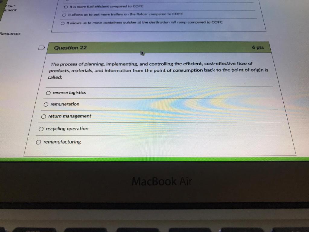 Hour Stment O it is more efficient compared to