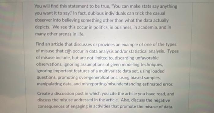 You will find this statement to be true, "You can