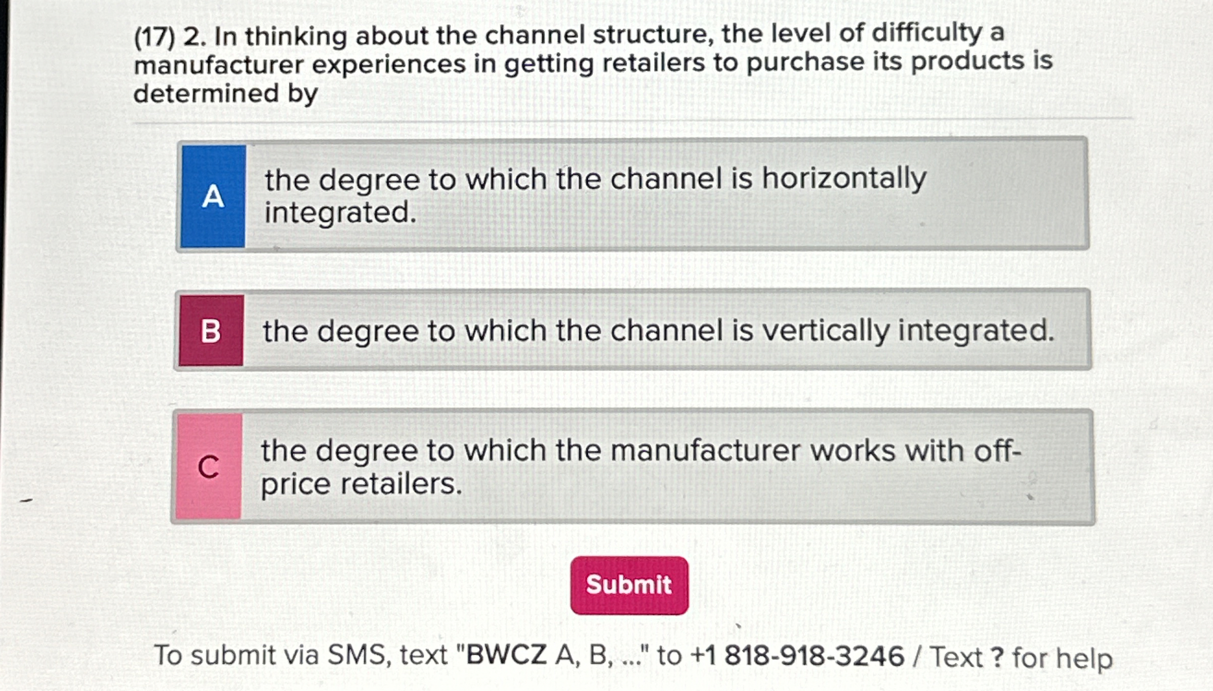 ( 1 7 ) 2 . In thinking about the channel