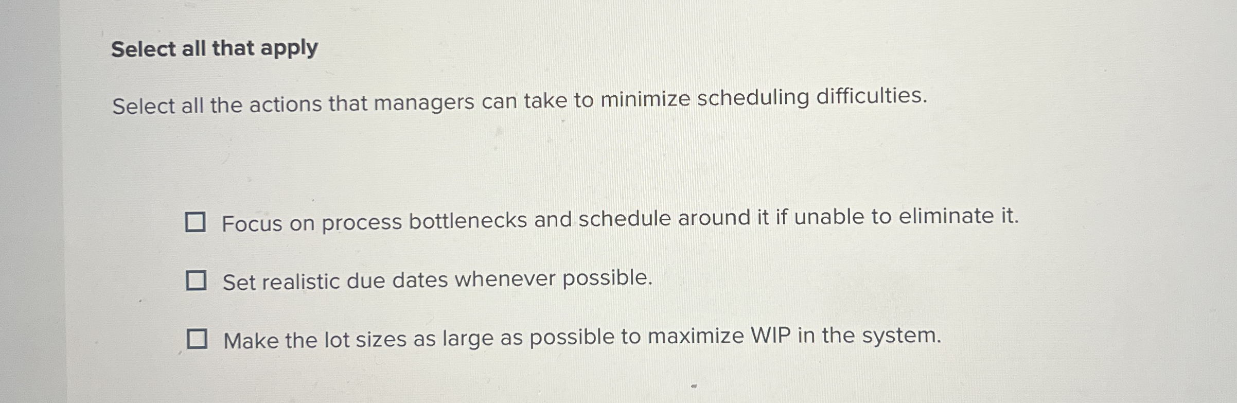 Select all that apply Select all the actions that