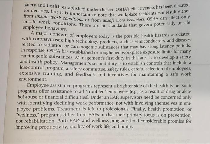 1. Should OSHA's enforcement activities be