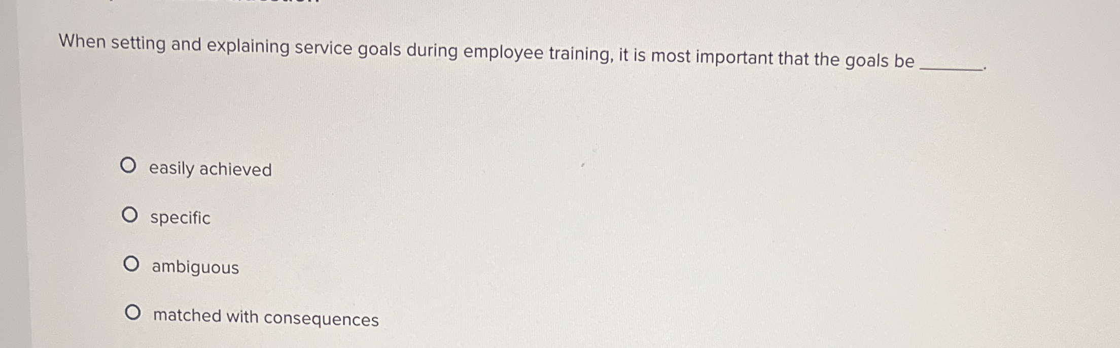 When setting and explaining service goals during