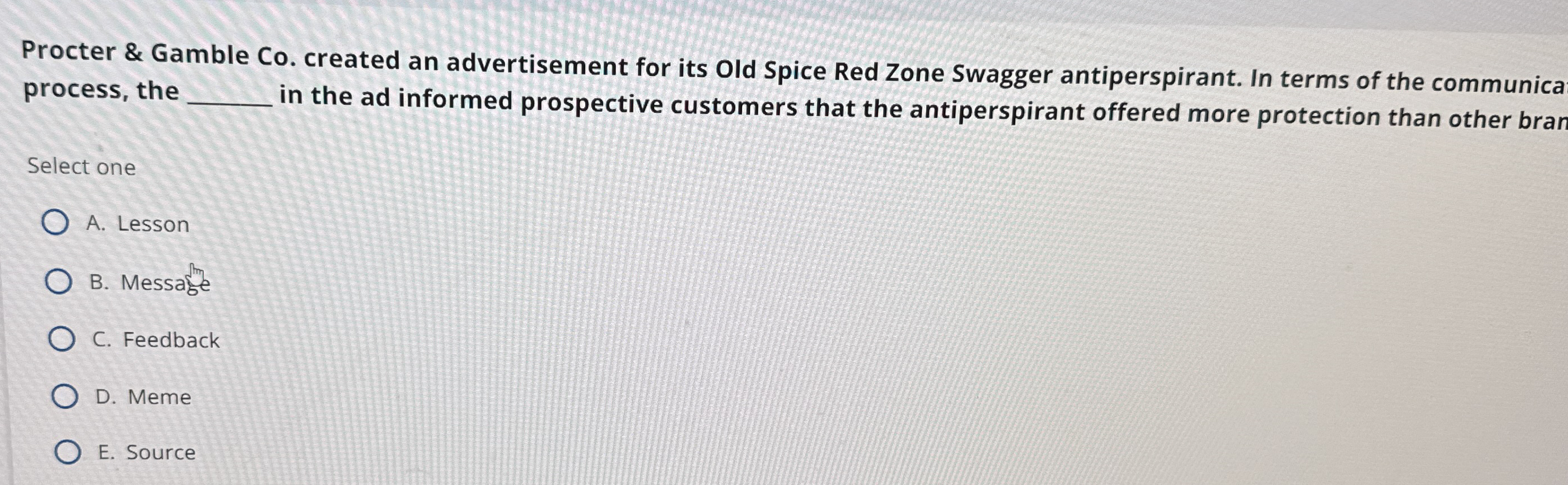 Procter & Gamble Co . created an advertisement