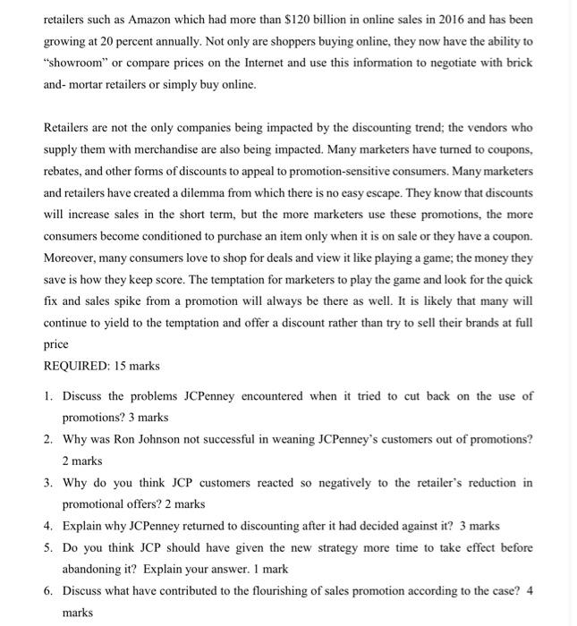 help please Marketers fall into the Discounting