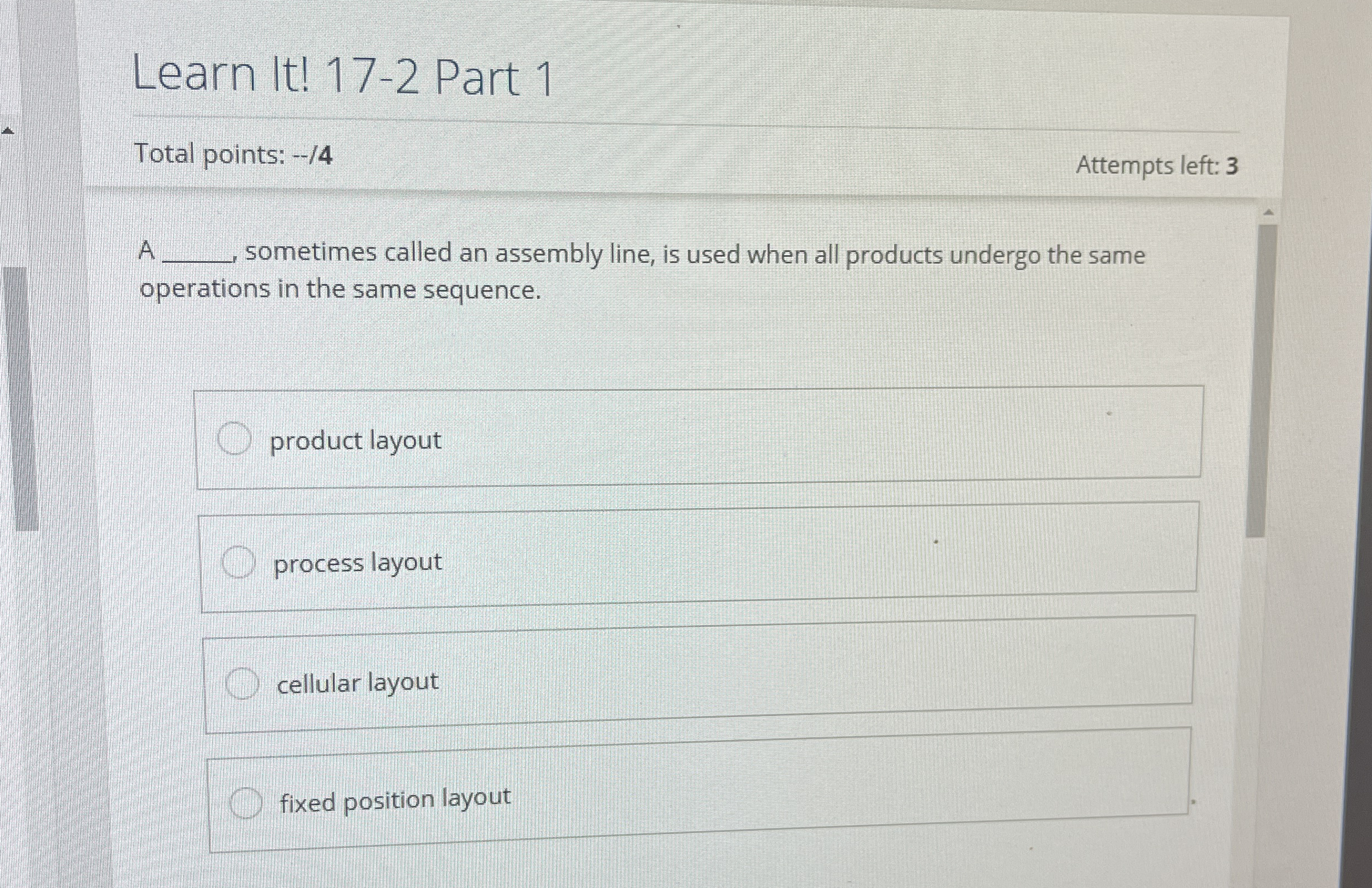 Learn It ! 1 7 - 2 Part 1 Total points: - - / 4