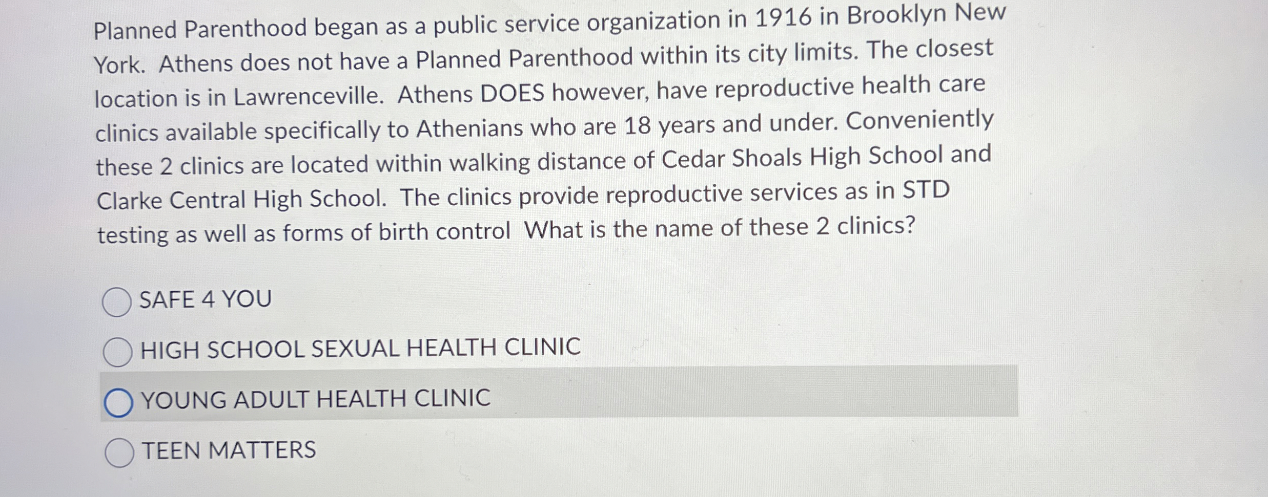 Planned Parenthood began as a public service