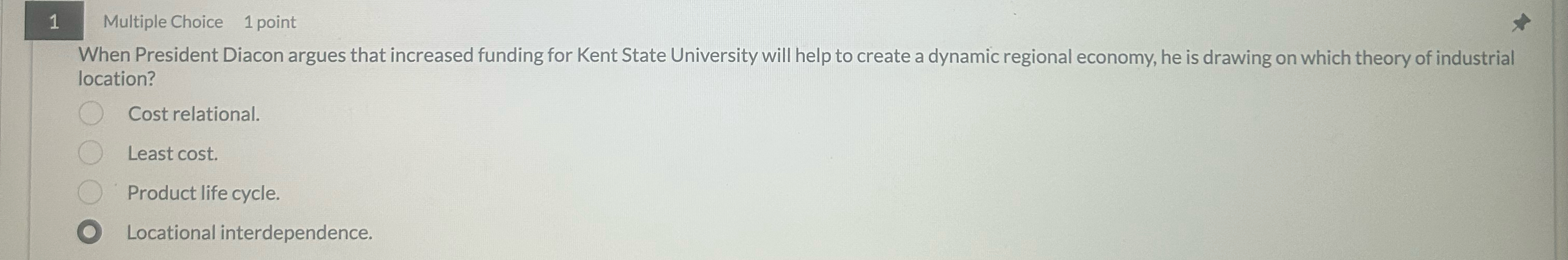 1 Multiple Choice 1 point When President Diacon