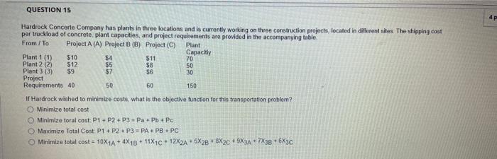 QUESTION 15 47 Hardrock Concerte Company has