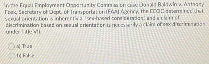 In the Equal Employment Opportunity Commission