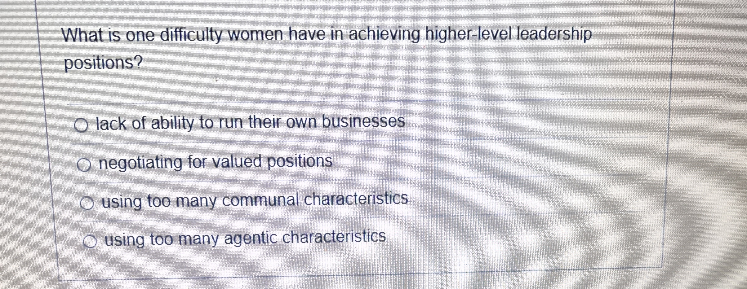 What is one difficulty women have in achieving