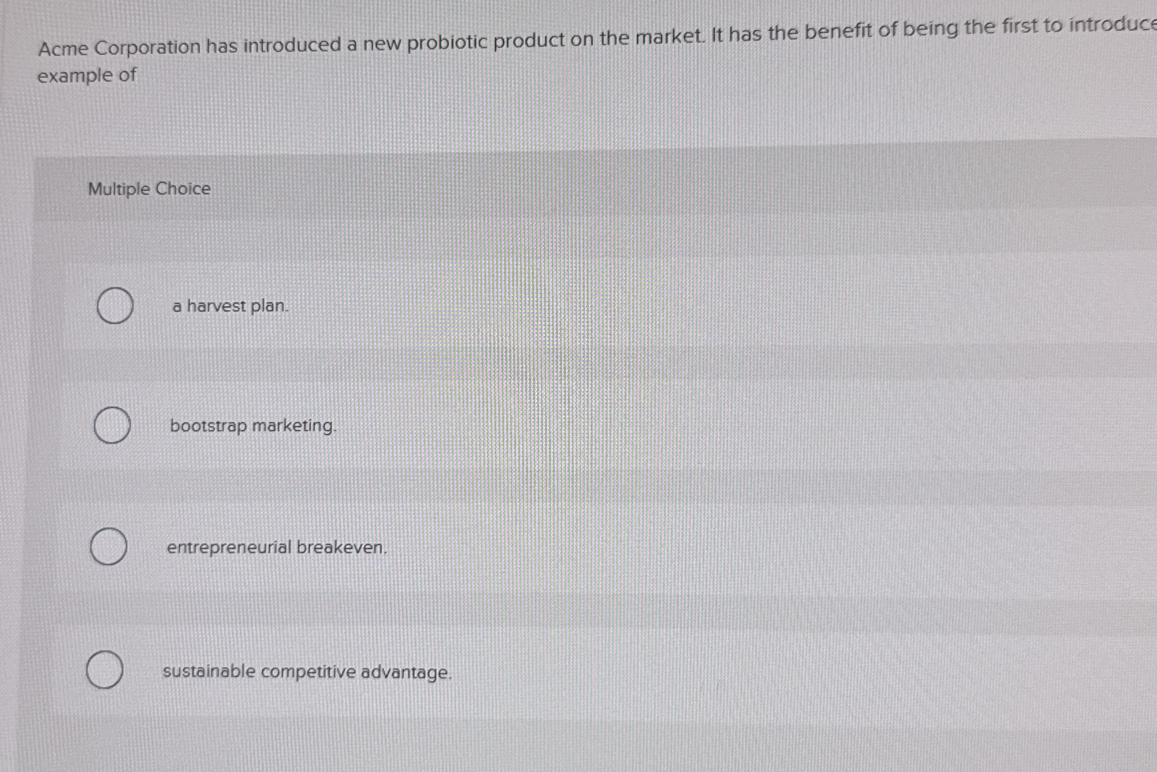 Acme Corporation has introduced a new probiotic