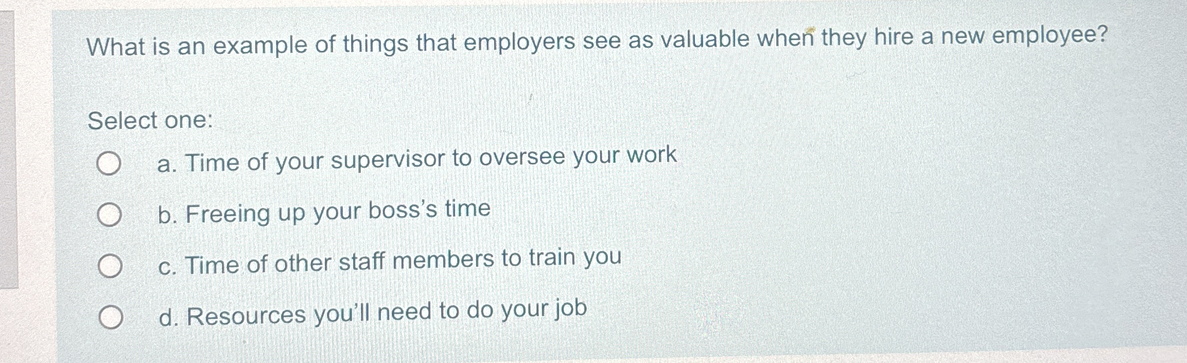 What is an example of things that employers see