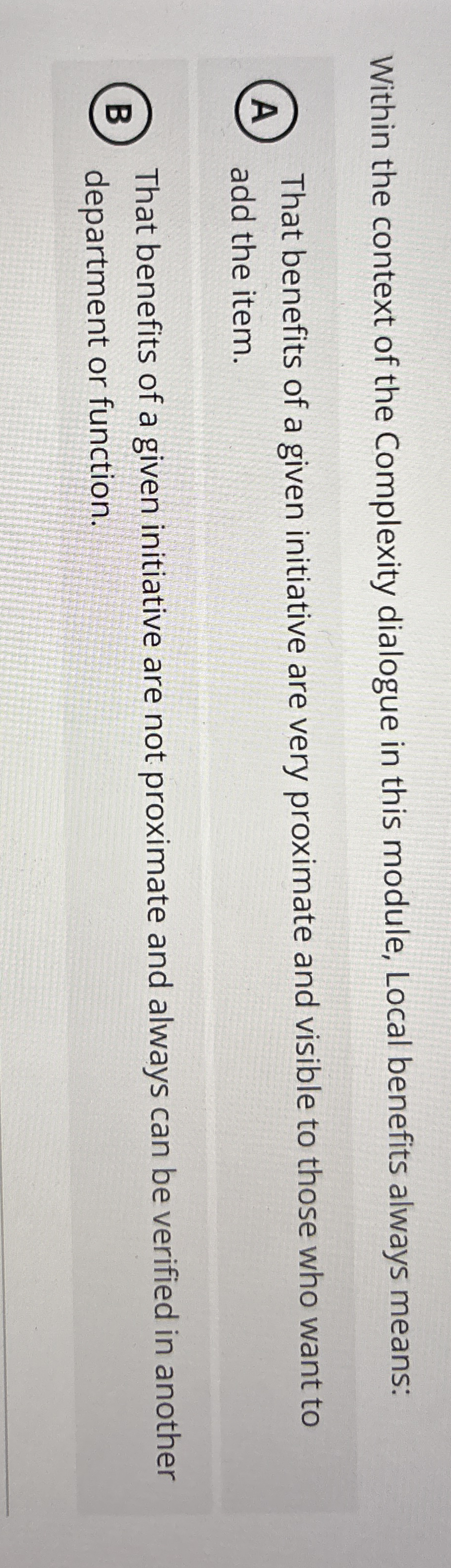 Within the context of the Complexity dialogue in