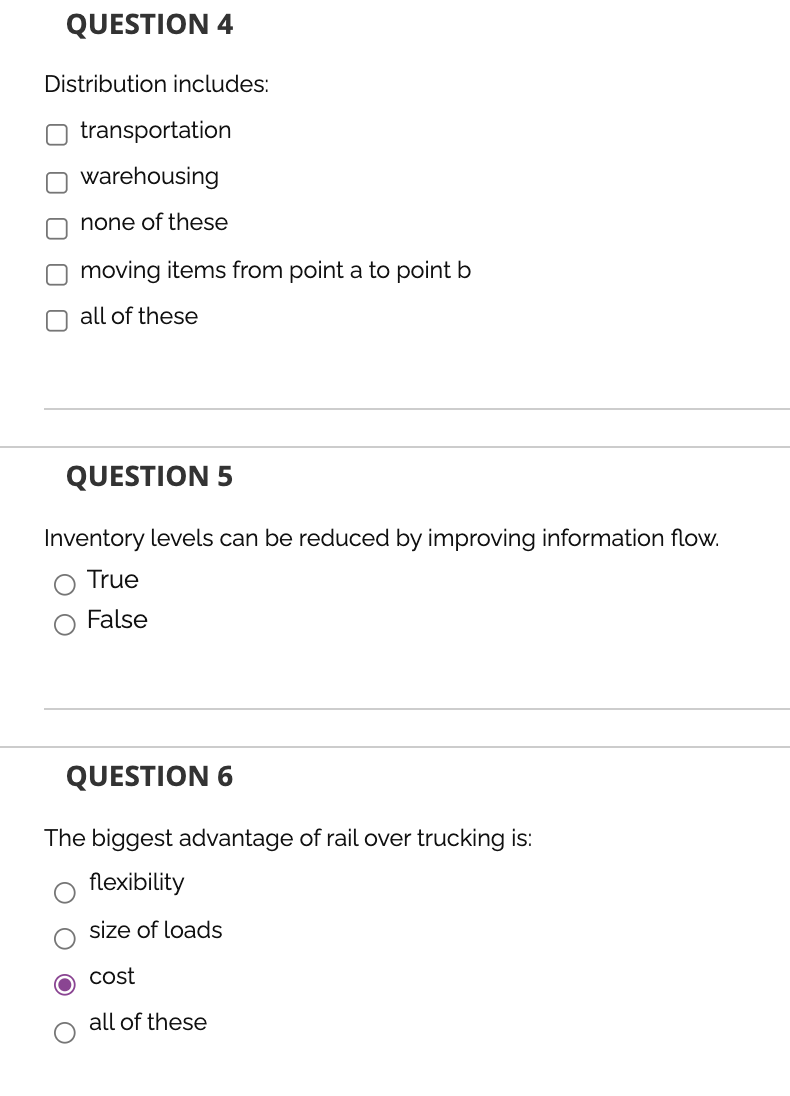 Please help me with these questions! QUESTION 4
