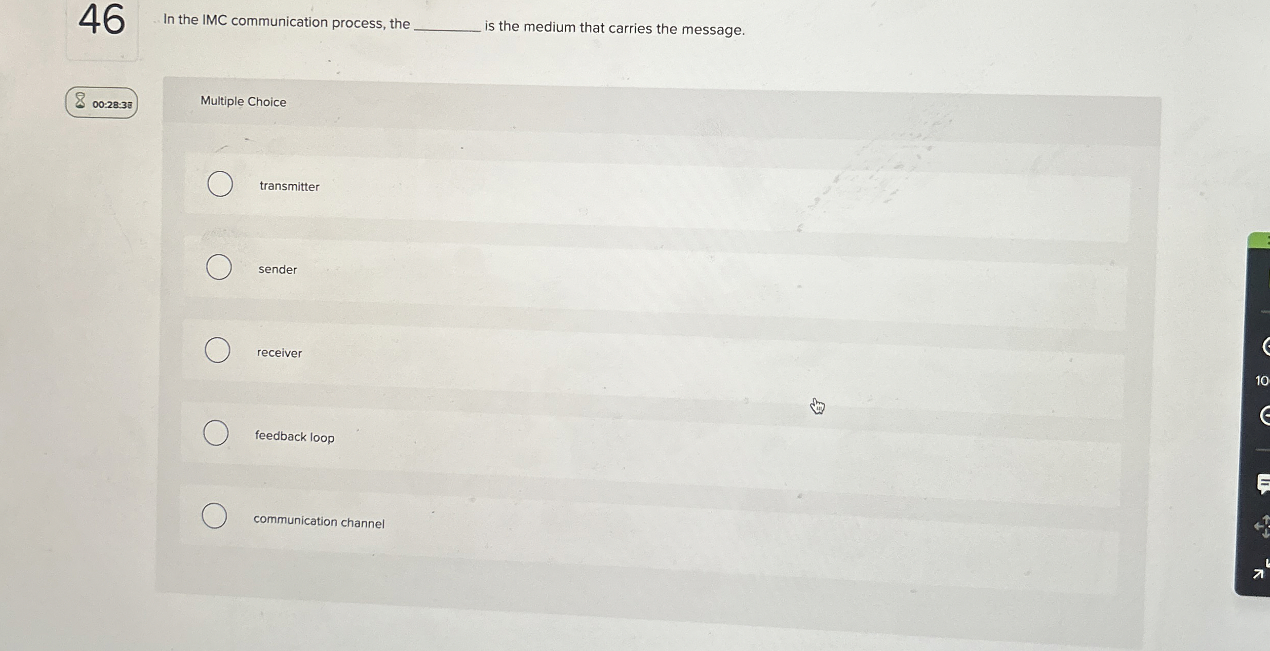 4 6 In the IMC communication process, the q , is