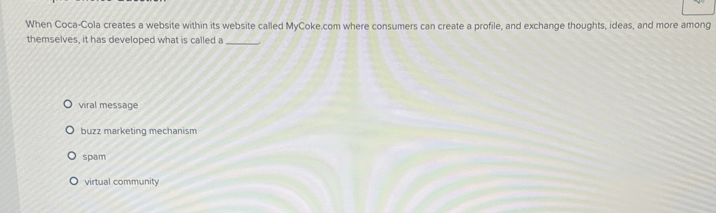 When Coca - Cola creates a website within its
