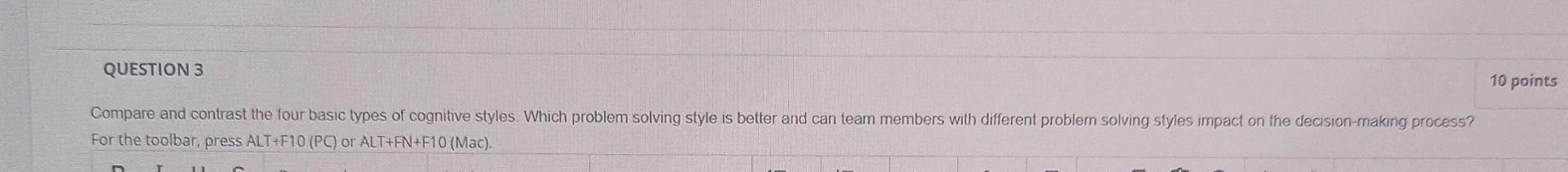 long answer plz QUESTION 3 10 points Compare and