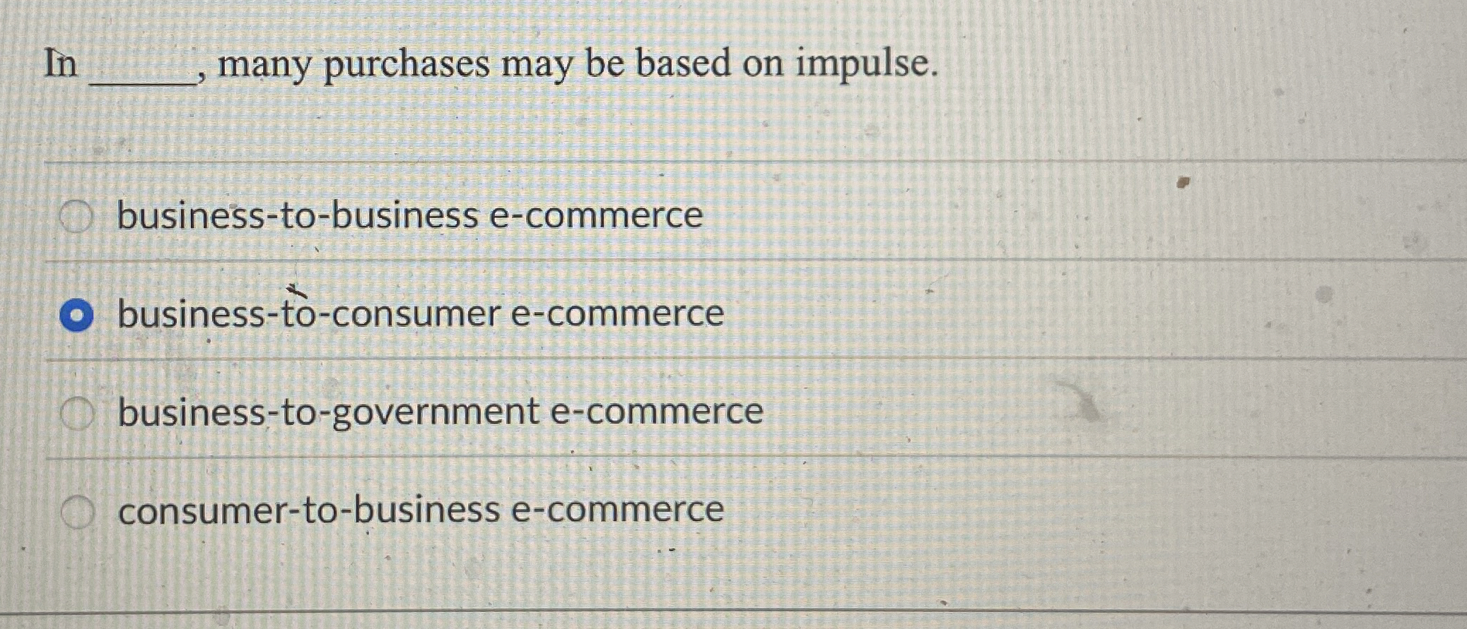 In many purchases may be based on impulse.