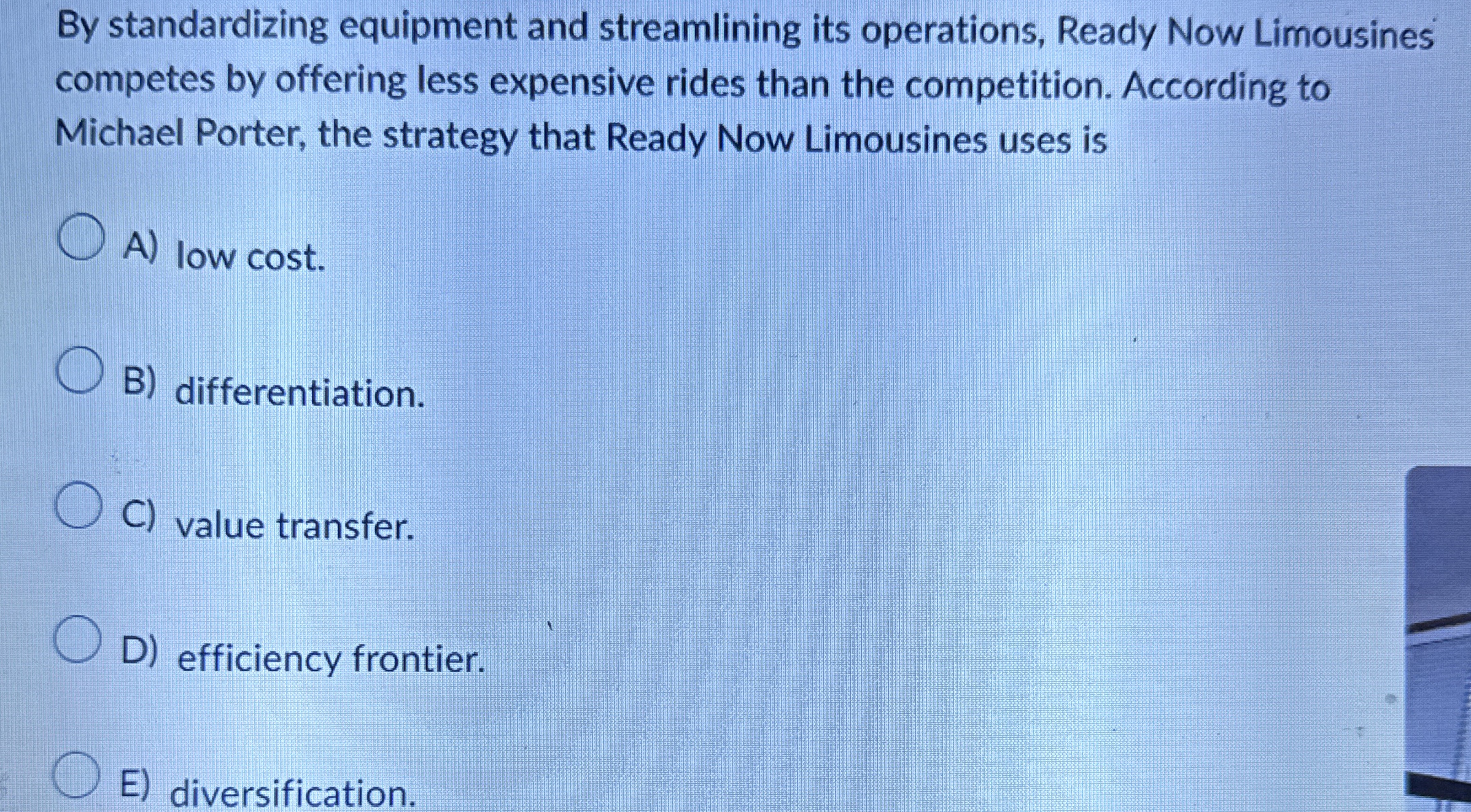 By standardizing equipment and streamlining its