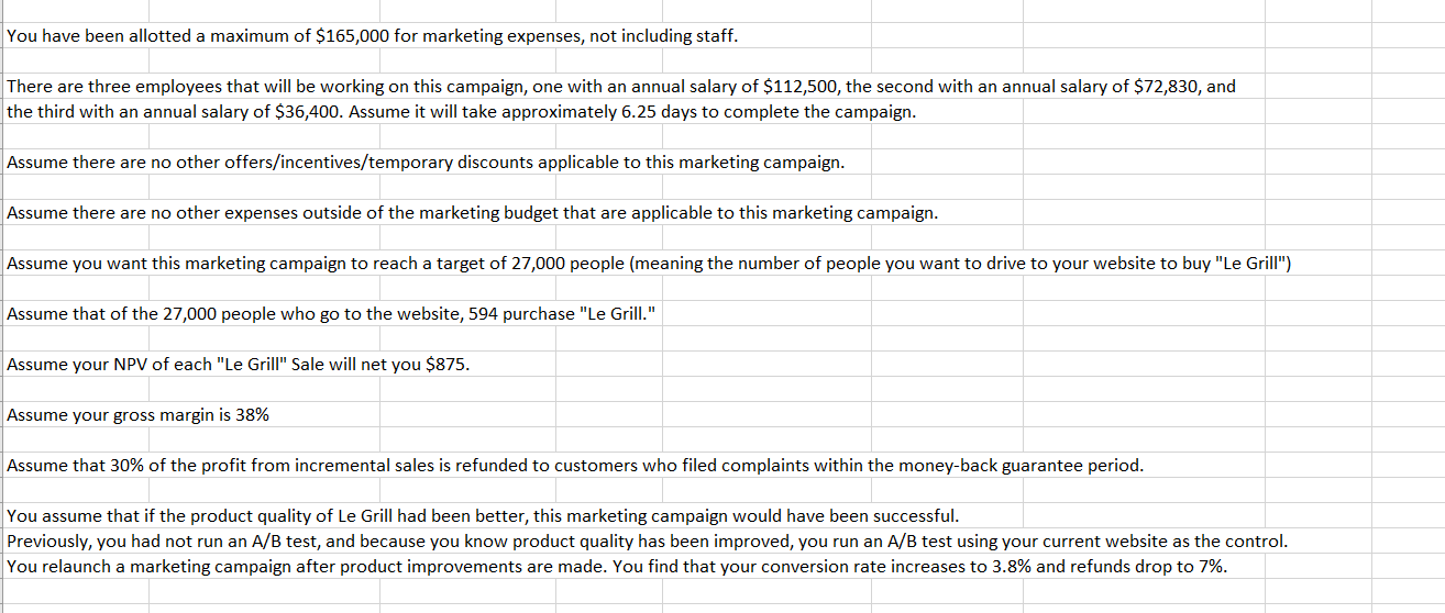 For this assignment, we will assume you have been