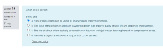 Which one is correct? Question 19 Answer saved