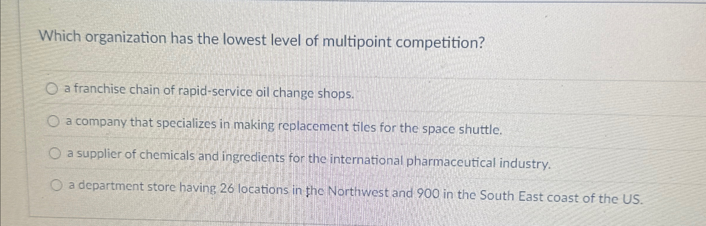 Which organization has the lowest level of