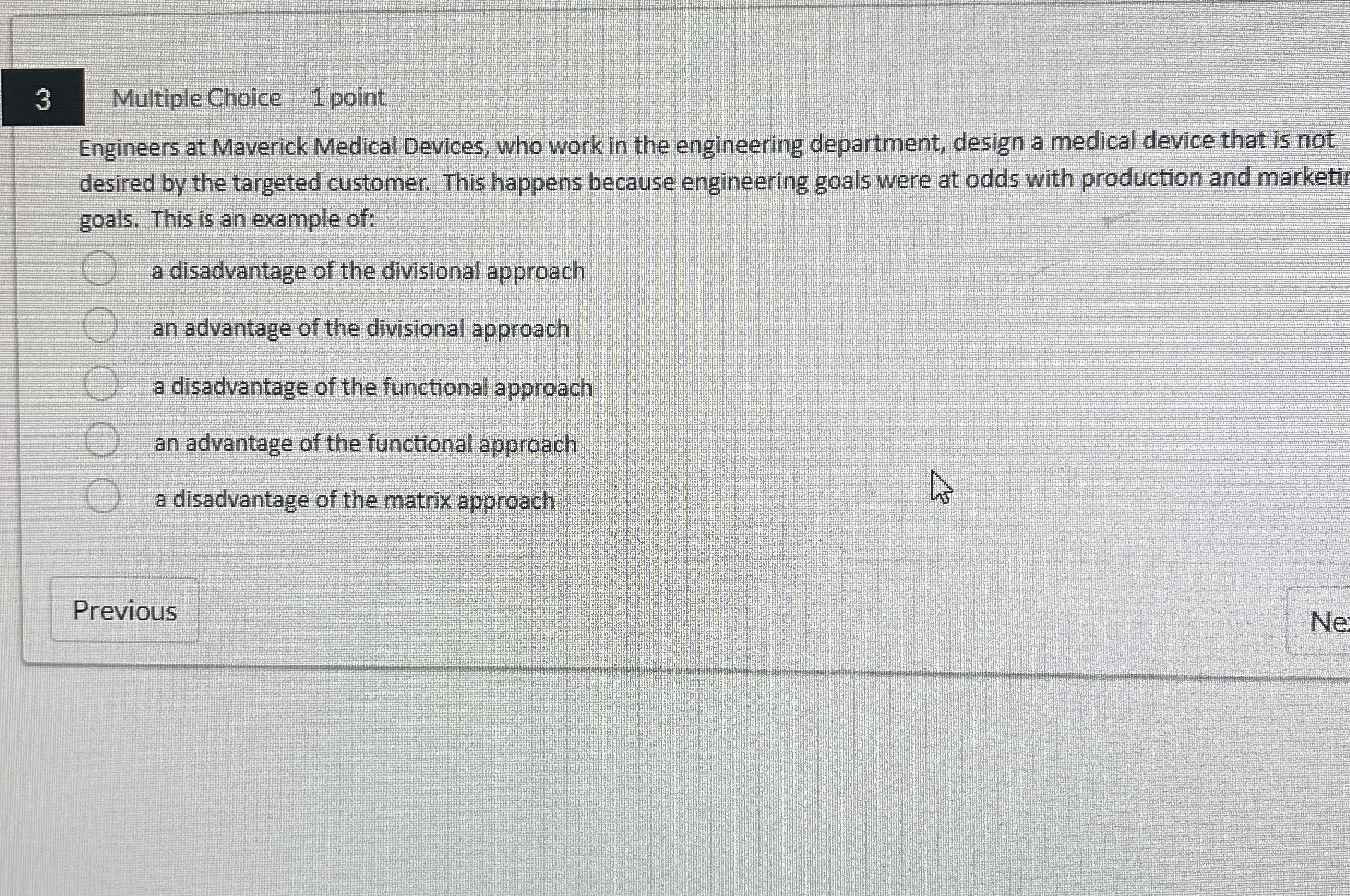 3 Multiple Choice 1 point Engineers at Maverick