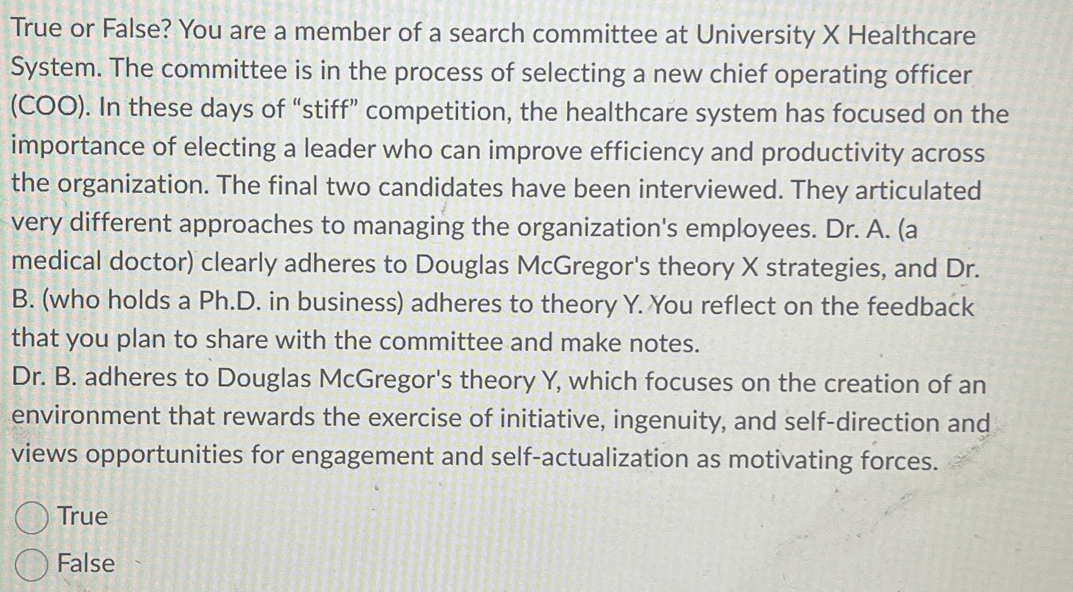 True or False? You are a member of a search