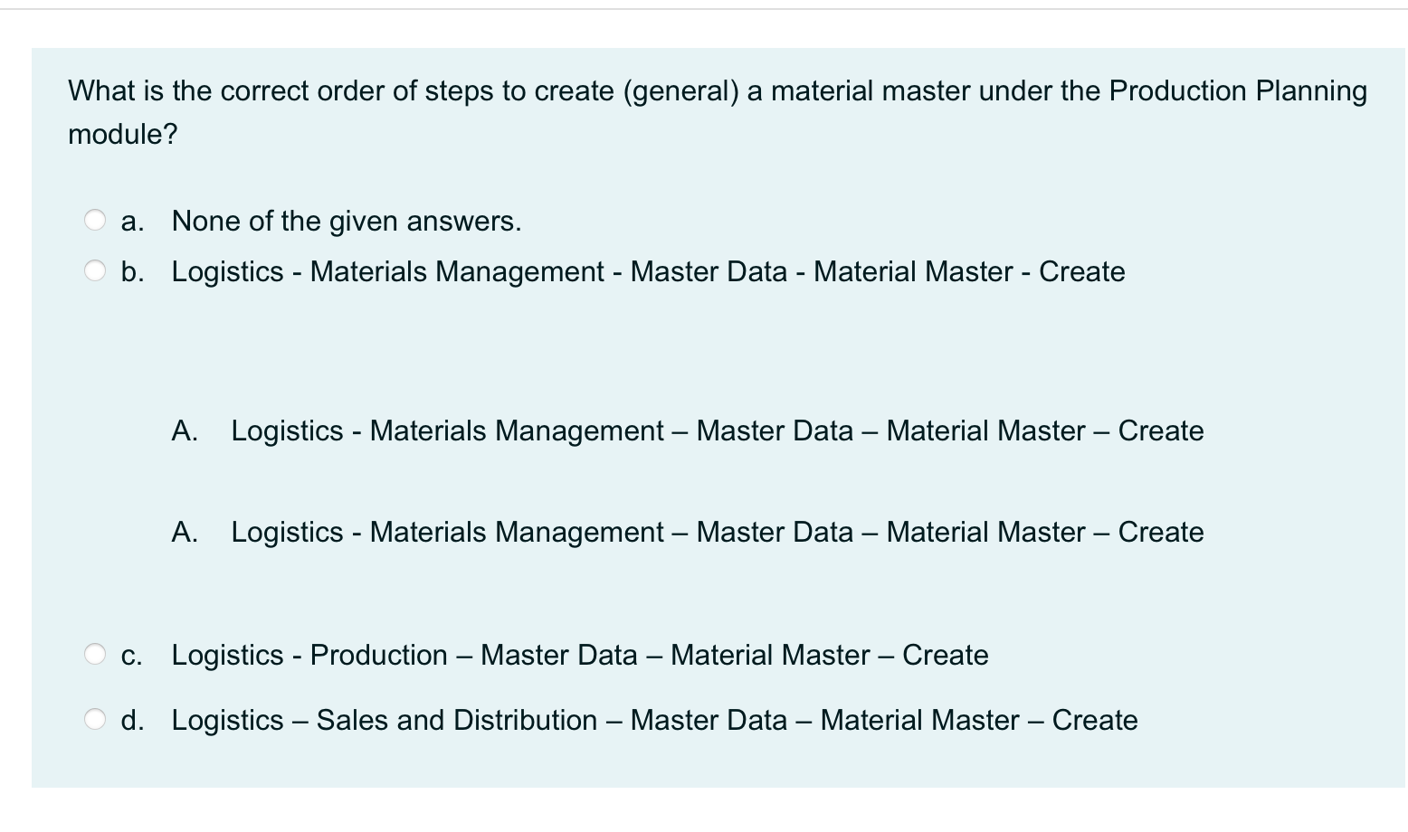 What is the correct order of steps to create