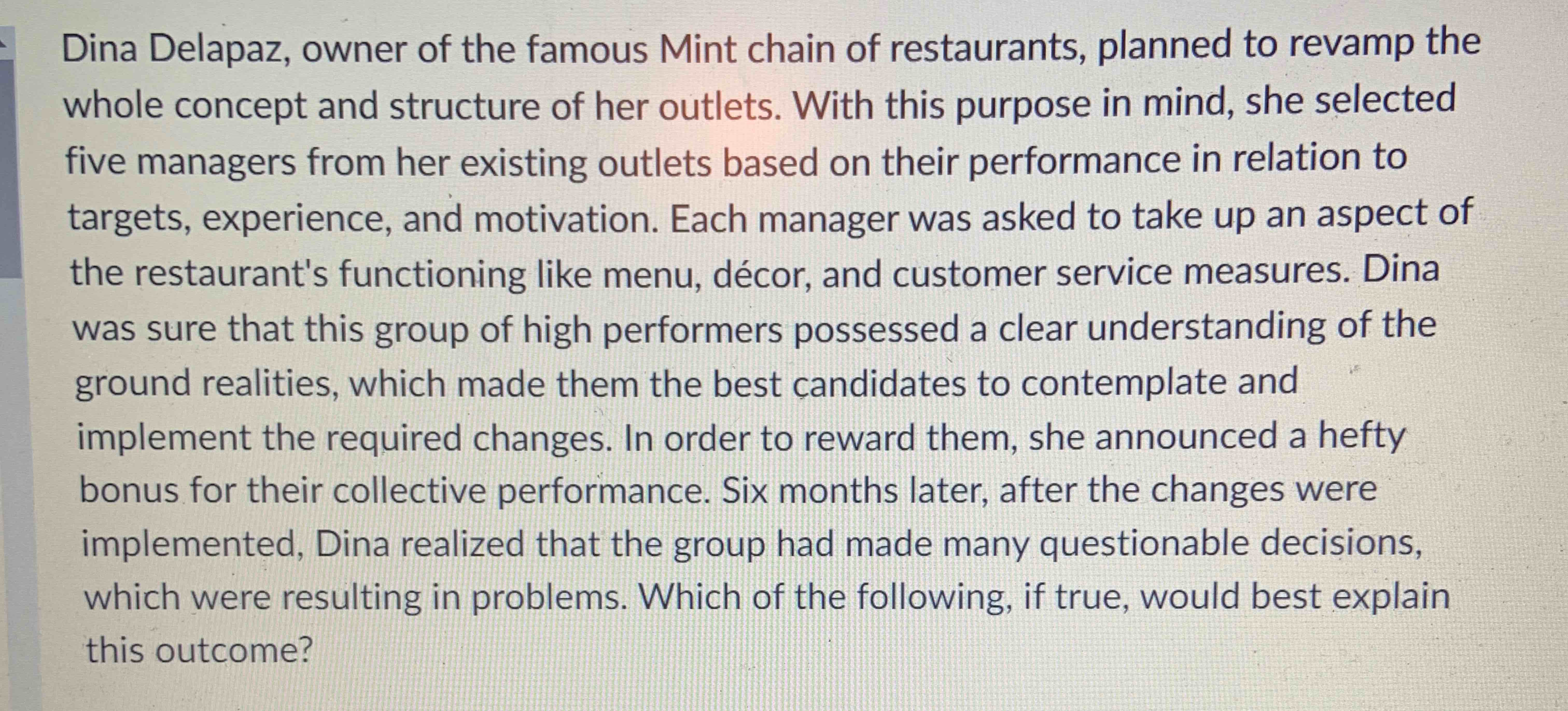 Dina Delapaz, owner of the famous Mint chain of