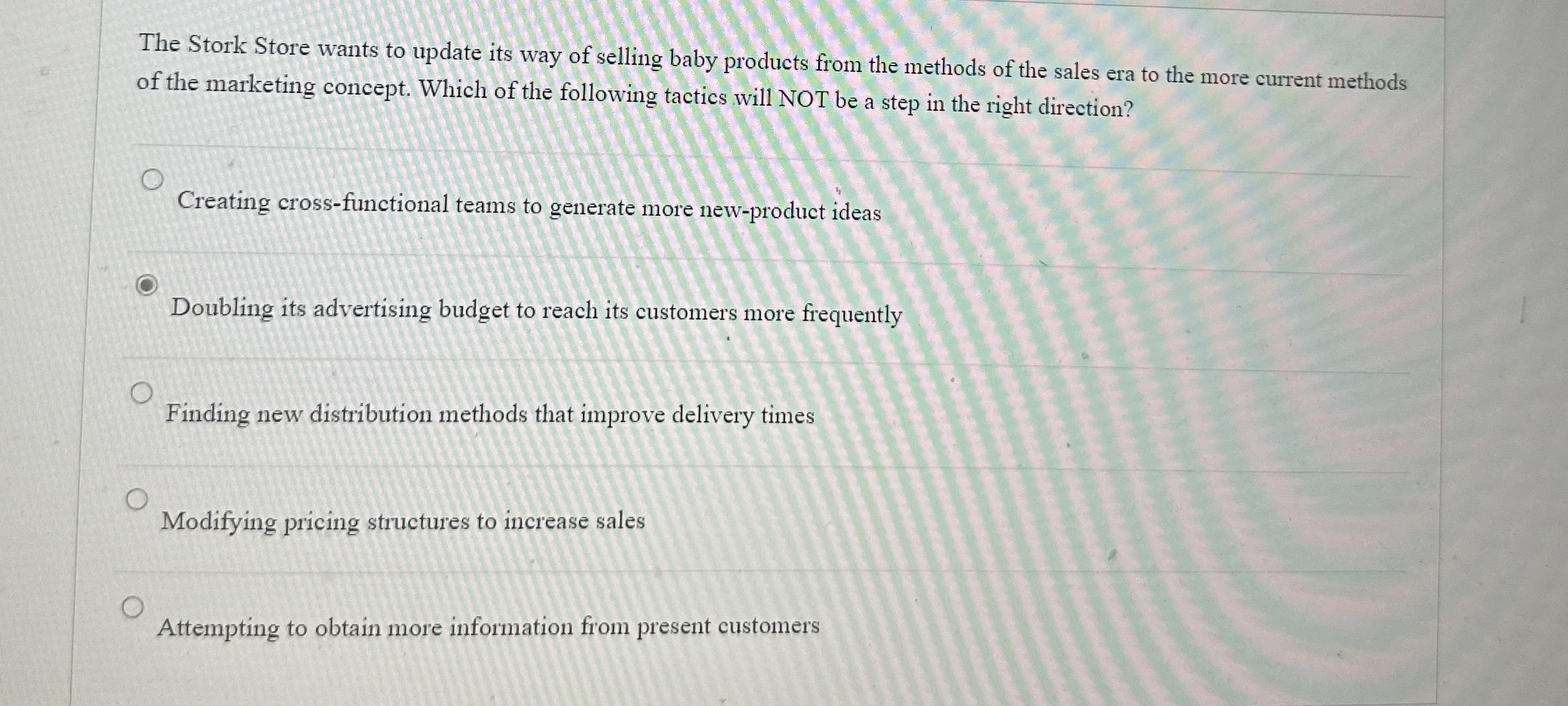 The Stork Store wants to update its way of