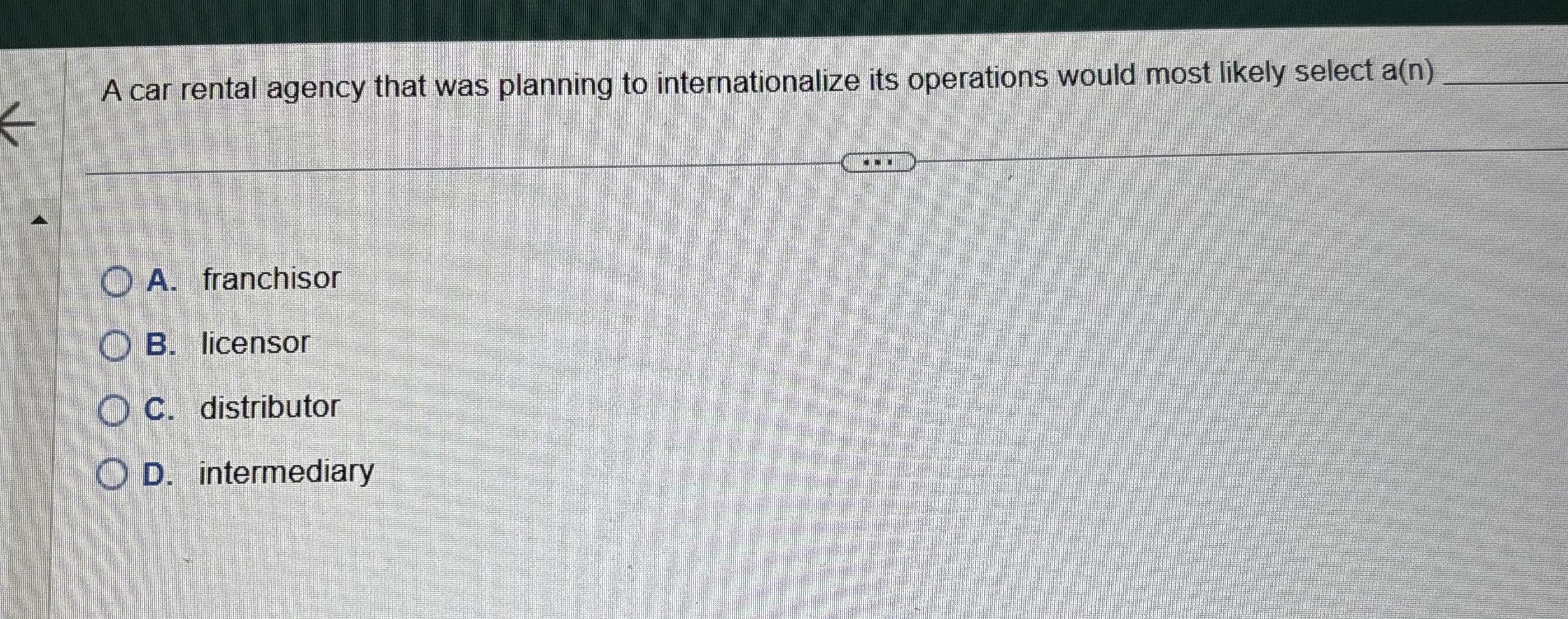 A car rental agency that was planning to