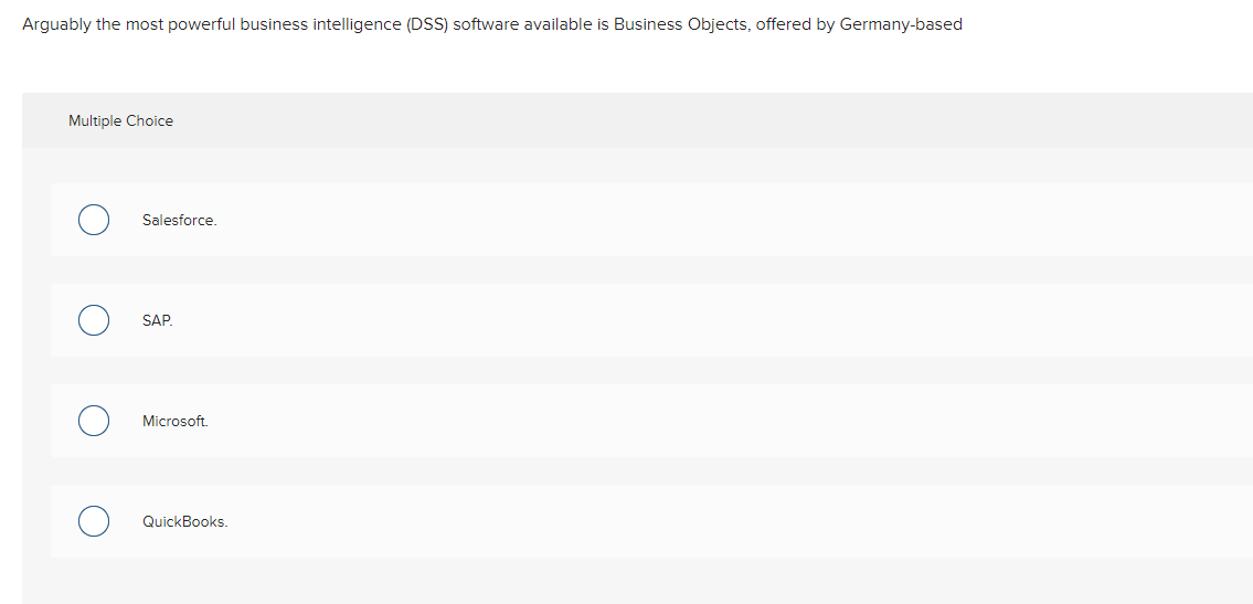 Which business software company develops software