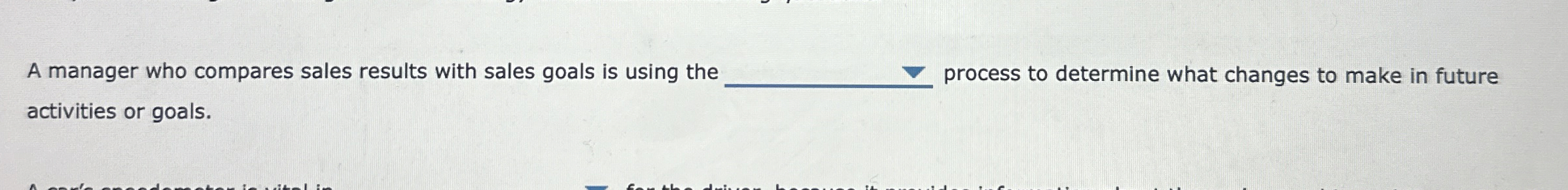 A manager who compares sales results with sales