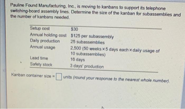 Pauline Found Manufacturing, Inc., is moving to