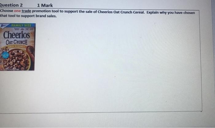 Question 1 2 Marks Identify one consumer