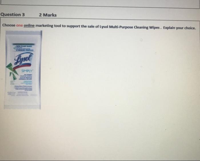 Question 1 2 Marks Identify one consumer