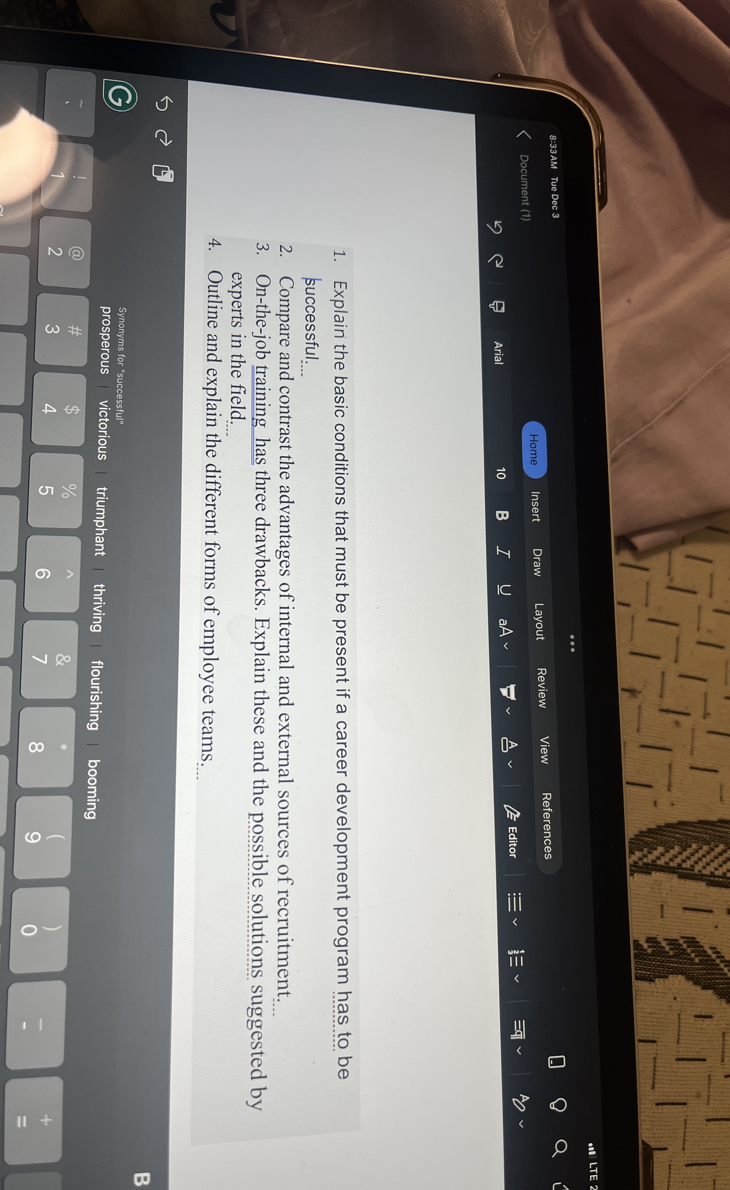 8 : 3 3 AM Tue Dec 3 Document ( 1 ) Home Insert