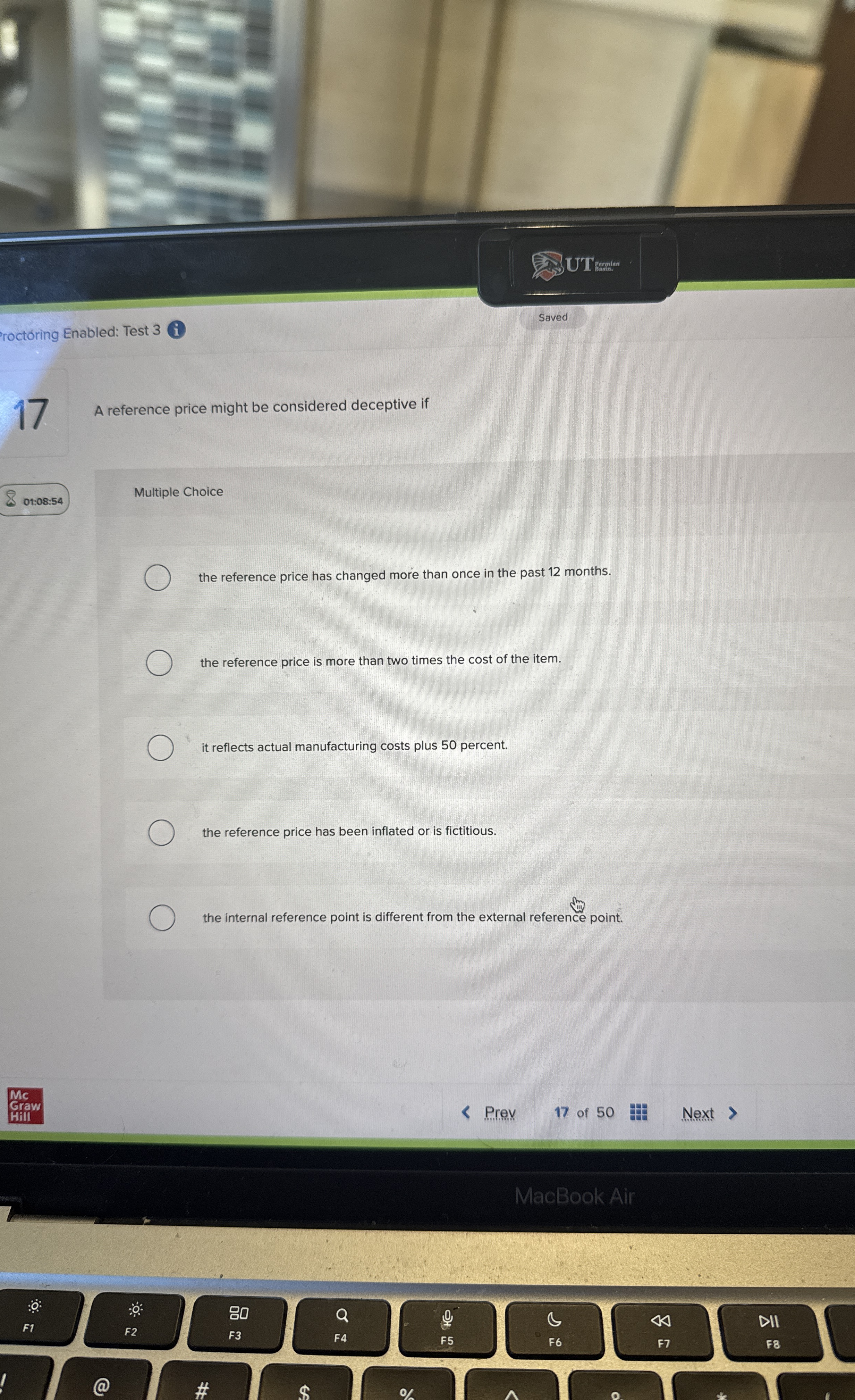 UTT roctoring Enabled: Test 3 Saved 1 7 A
