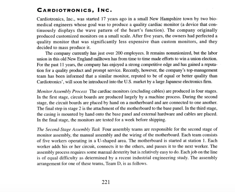(Week 11) Case #5: Cardiotronics : What is the