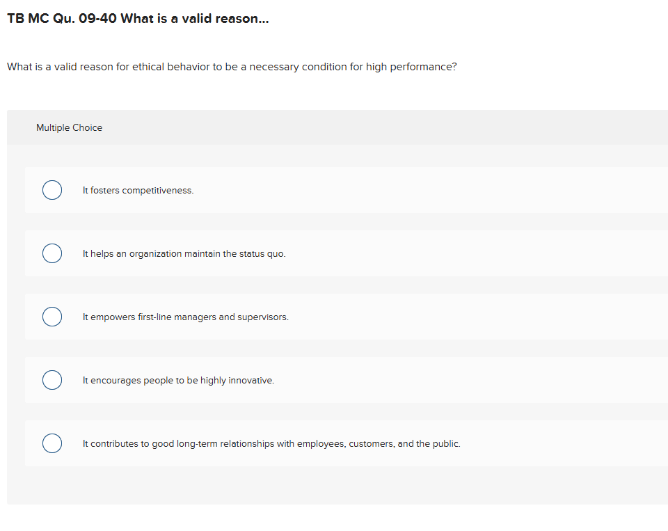 TB MC Qu . 0 9 - 4 0 What is a valid reason...
