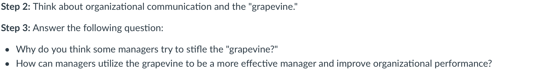 ANSWER MUST BE 2 PARAGRAPHS LONG Step 2: Think