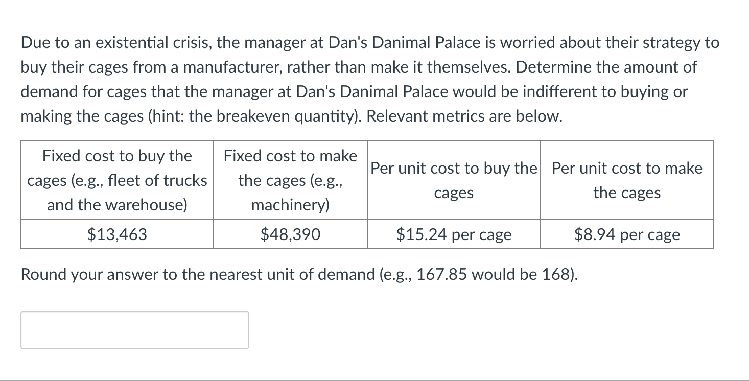 Due to an existential crisis, the manager at