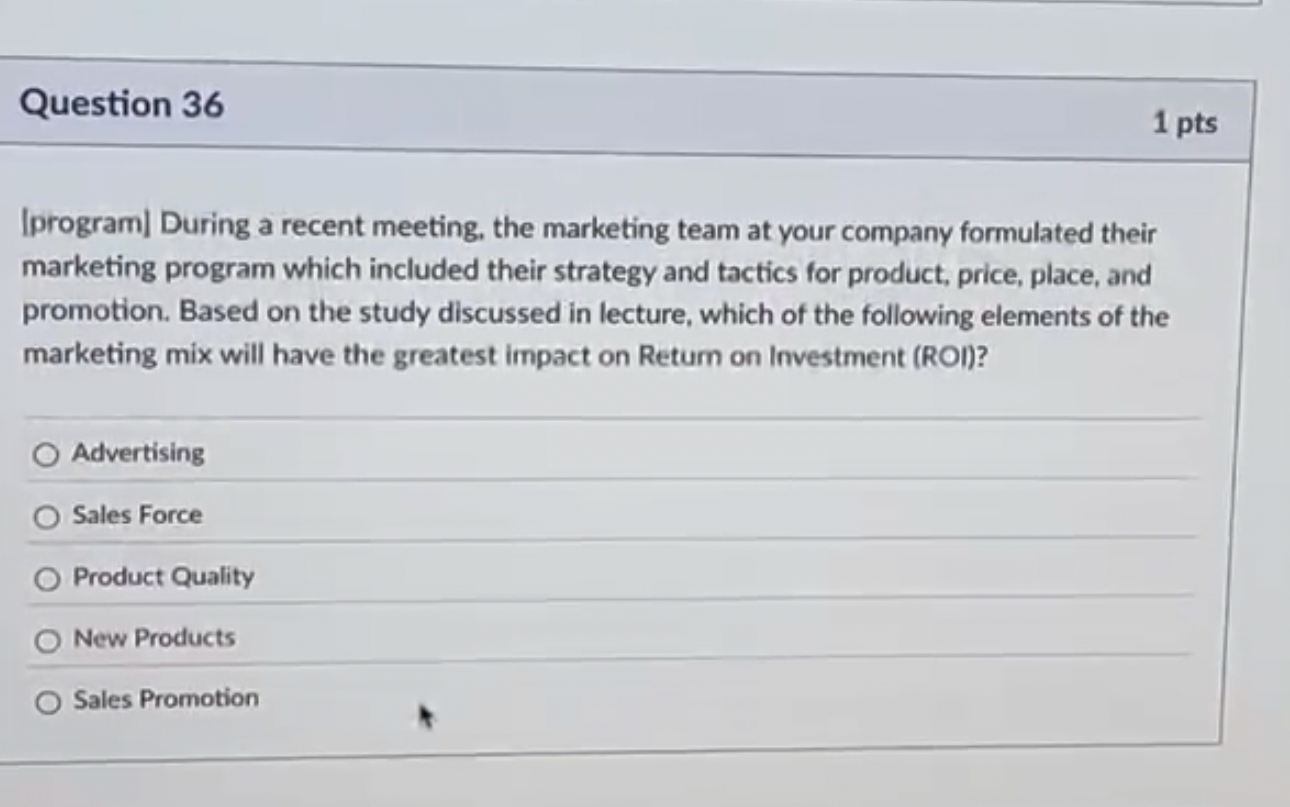 Question 3 6 1 pts [ program ] During a recent