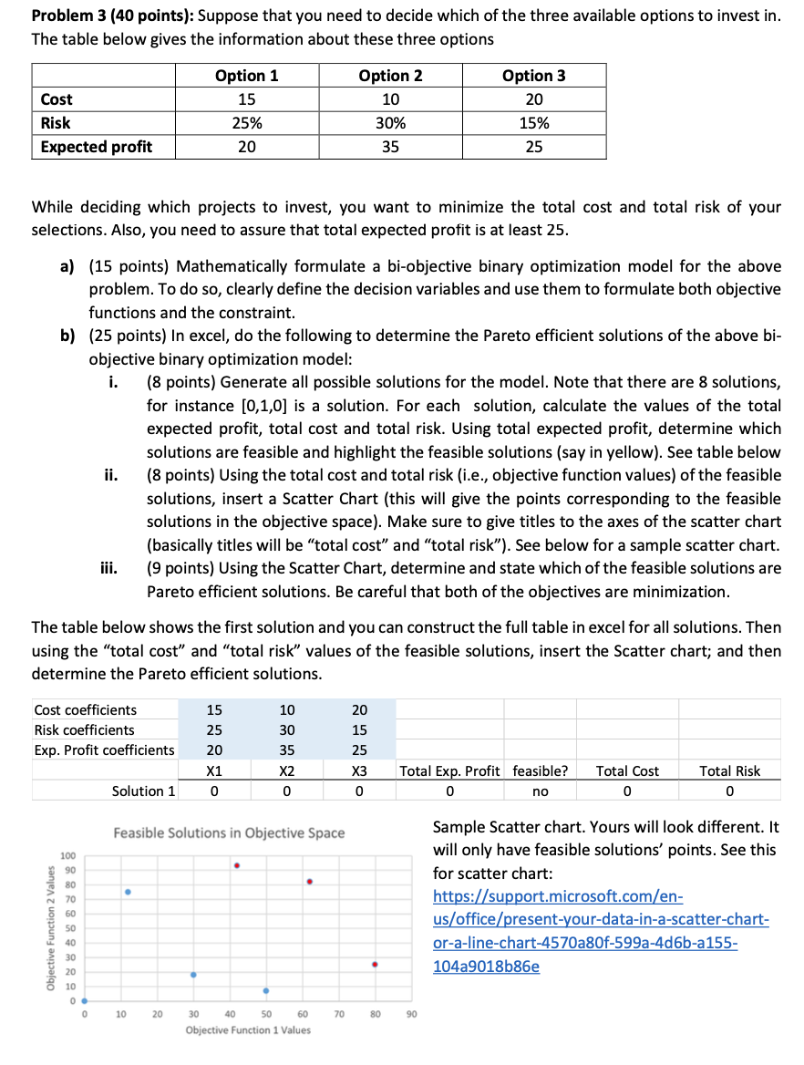Problem 3 (40 points): Suppose that you need to
