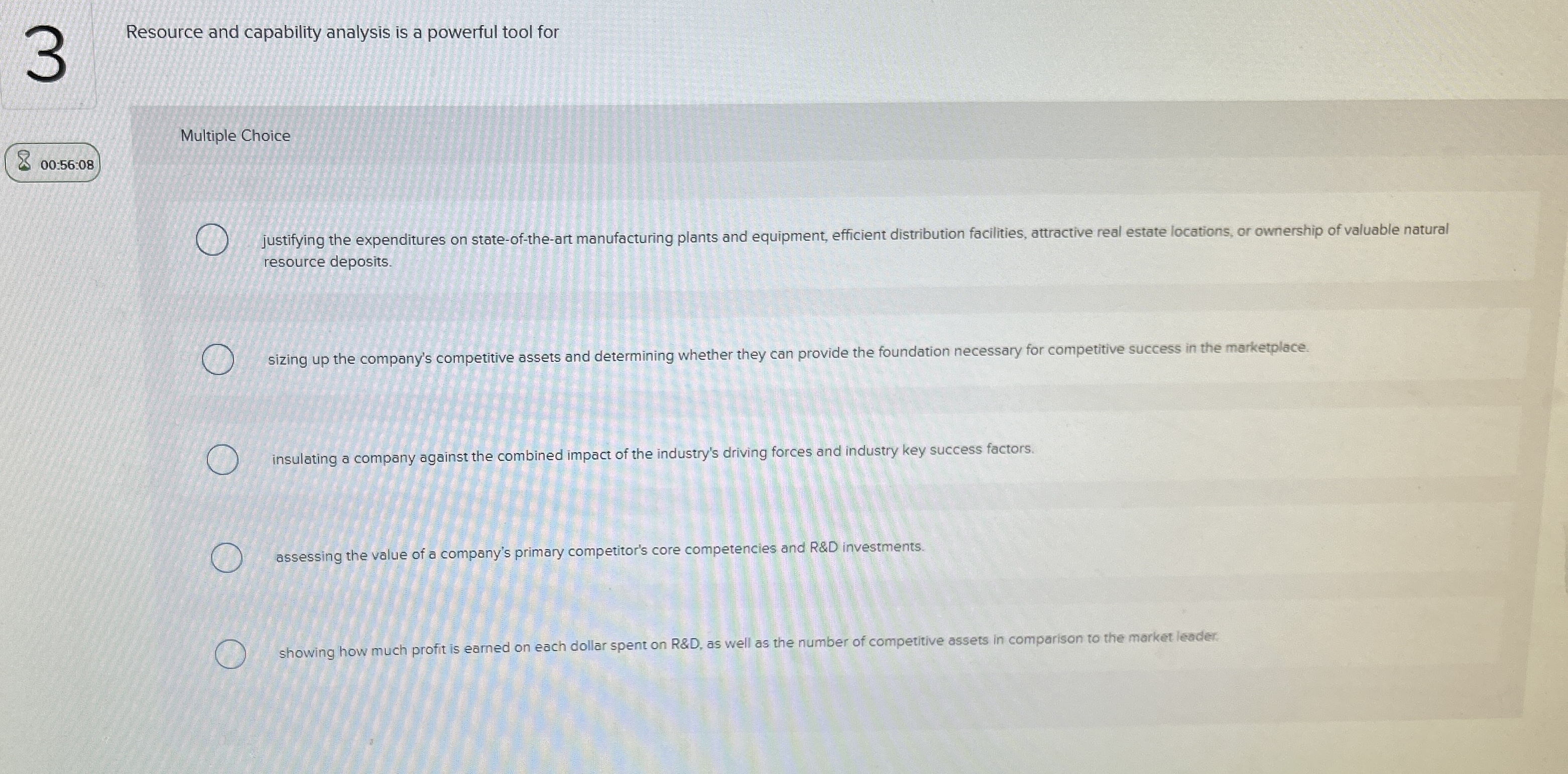 Resource and capability analysis is a powerful