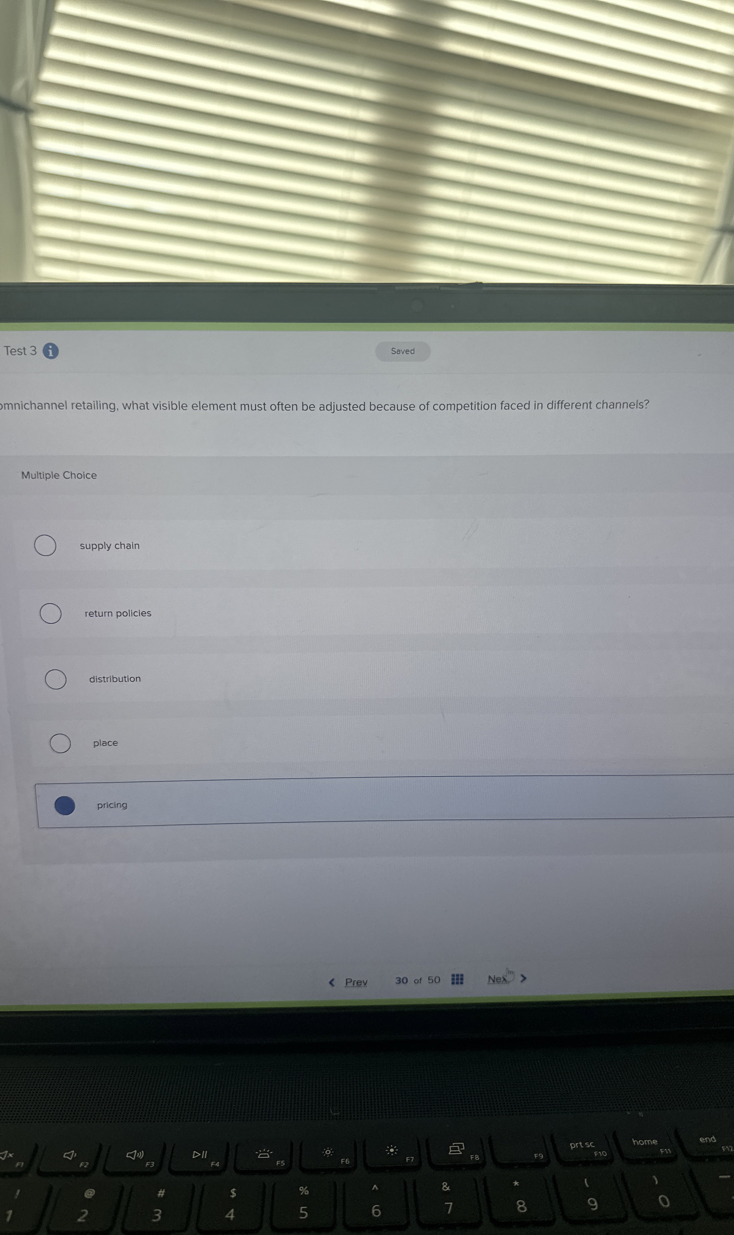 Test 3 i . mnichannel retailing, what visible
