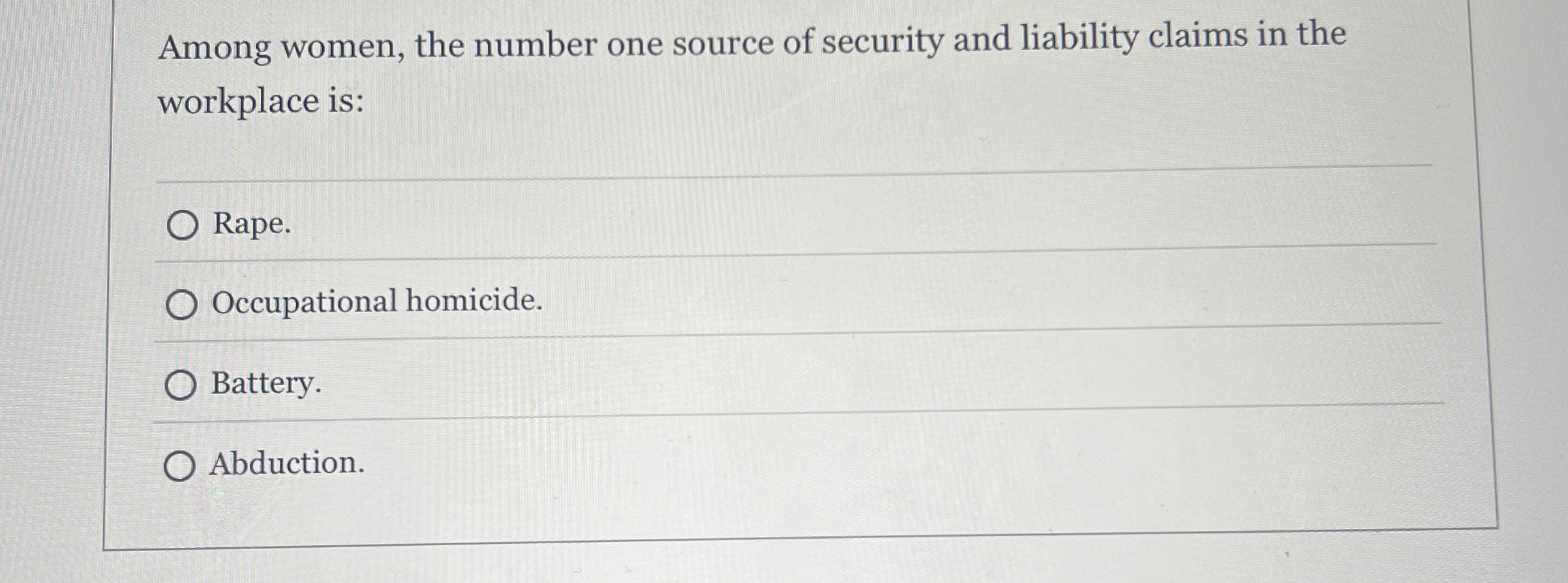 Among women, the number one source of security